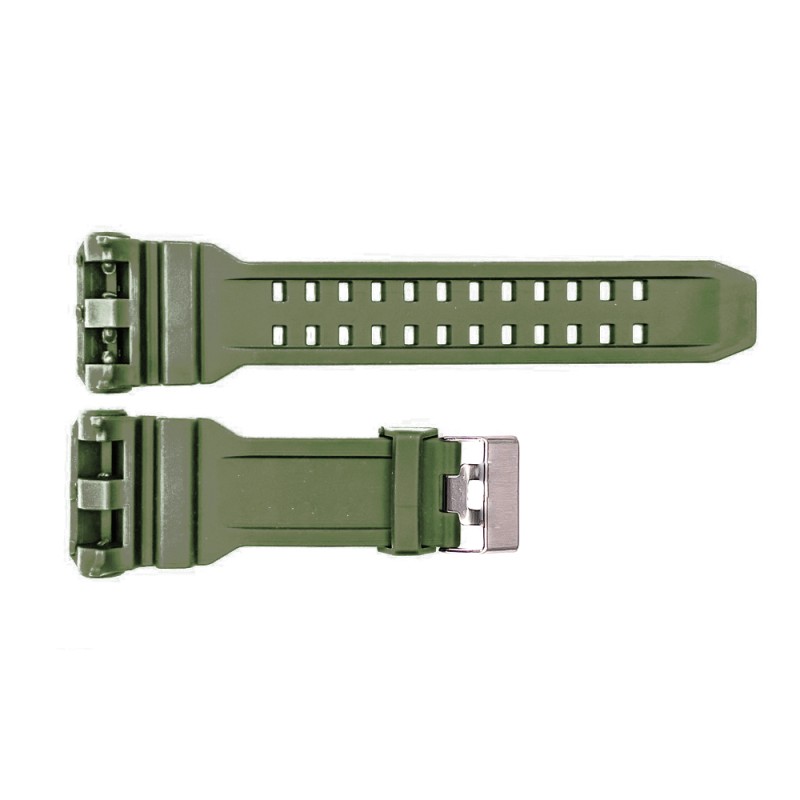 Ремінець для годинника Skmei 1968AG Army Green каучуковий зелений (1051-0535)