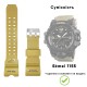 Ремешок для часов Skmei 1155/1155BKH Khaki каучуковый, цвет хаки, длина 26 см