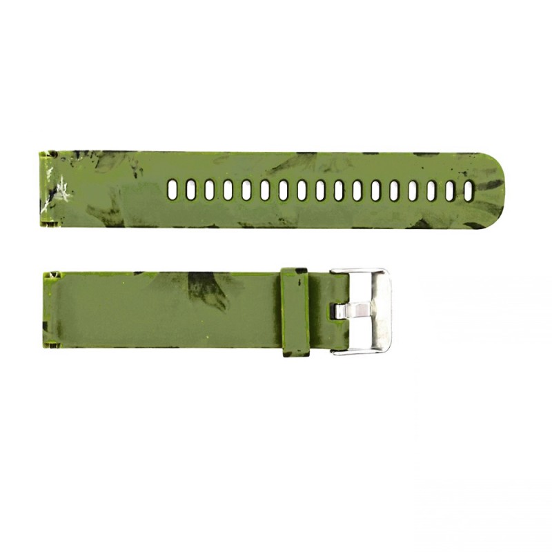 Ремешок для часов Skmei 1893CMGN Camo Green 20 мм каучуковый камуфляжный