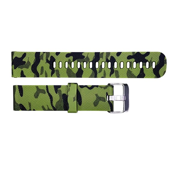 Ремешок для часов Skmei 1893CMGN Camo Green 20 мм каучуковый камуфляжный