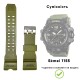 Ремінець для годинника Skmei 2396/1155/1155B Army Green, каучуковий, довжина 26 см (1051-0553)
