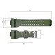Ремінець для годинника Skmei 1688AG Army Green каучуковий зелений (SKU: 1051-0554)