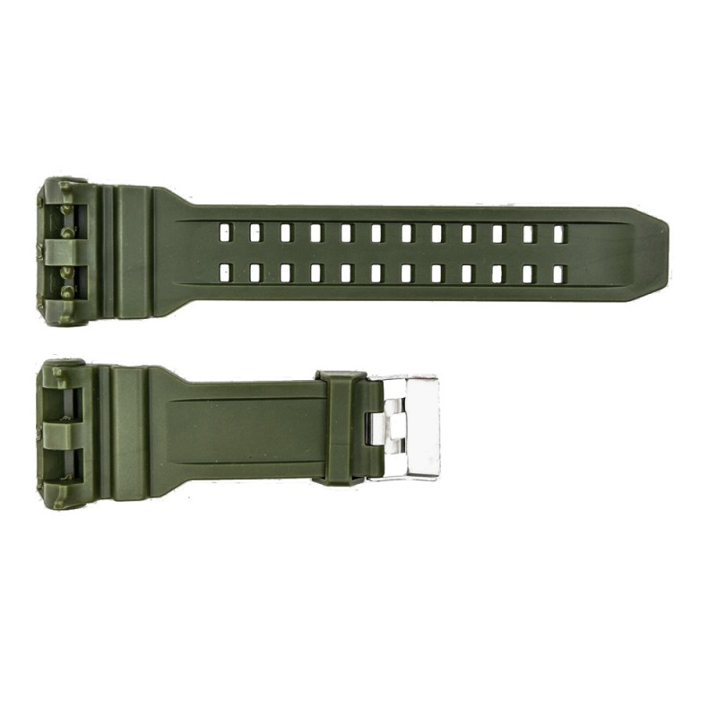 Ремешок для часов Skmei 1637AG Army Green зеленый каучуковый 26.5 см