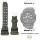 Ремешок для часов Skmei 1637AG Army Green зеленый каучуковый 26.5 см