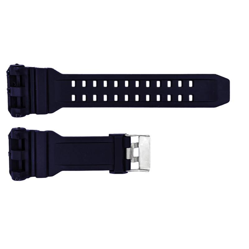 Ремешок для часов Skmei 1637BK Black каучуковый черный 26.5 см (1051-0562)