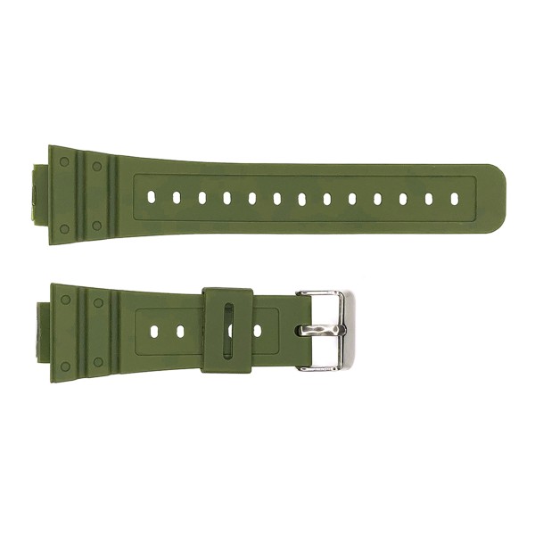 Ремешок для часов Skmei 1628AGWT Army Green-White, полимерный, 16 мм, зеленый