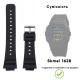 Ремешок для часов Skmei 1628BKBK Black-Black каучуковый черный (1051-0588)