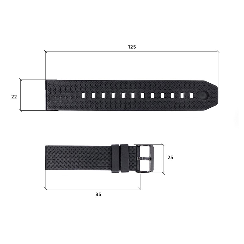 Ремінець для годинника Skmei 1502BK Black 22 мм каучуковий чорний для Skmei 1502