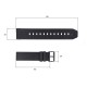 Ремінець для годинника Skmei 1502BK Black 22 мм каучуковий чорний для Skmei 1502