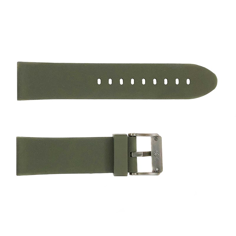 Ремінець для годинника Skmei 1469AGWT Army Green-White 24 мм силіконовий зелений