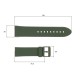 Ремінець для годинника Skmei 1469AGWT Army Green-White 24 мм силіконовий зелений