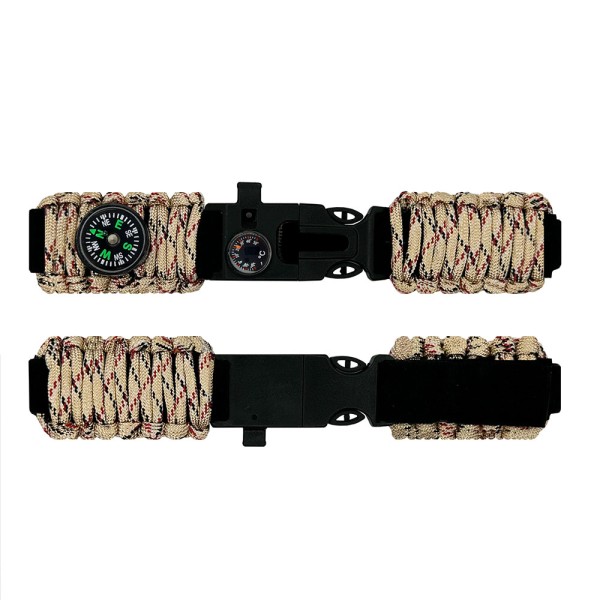 Ремешок паракордовый многофункциональный Awarder Desert Camo New, цвет Черно-коричневый, длина 25.5 см