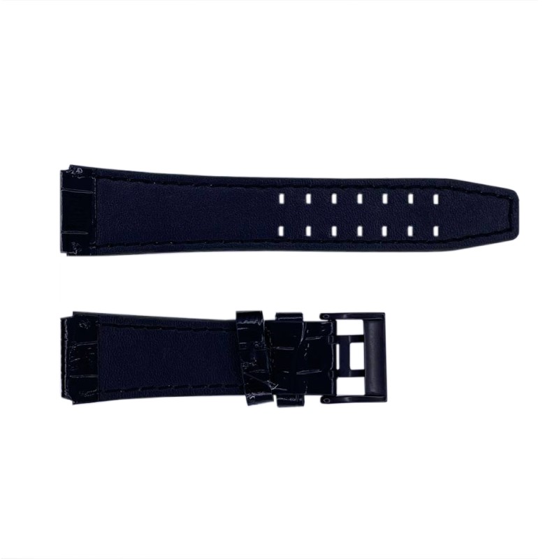 Ремешок для часов Awarder 021 All Black 22 мм кожаный черный (1051-0638)