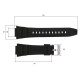 Ремешок для часов Skmei 1454BKBK Black-Black каучуковый черный (SKU 1051-0654)