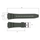 Ремешок для часов Skmei 1454AG Army Green зеленый каучуковый для Skmei 1454