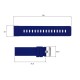 Ремешок Skmei для часов 1416/1418/1426/1866 Blue-Black 22 мм каучуковый (1051-0656)
