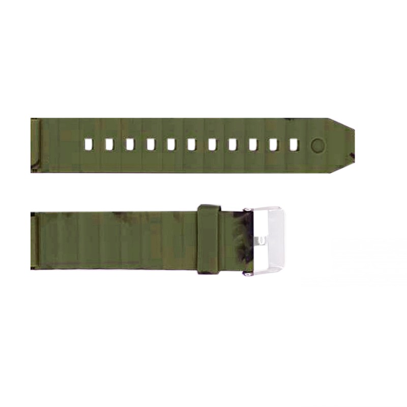 Ремешок для часов Skmei 1895CMGN Camo Green 20 мм каучуковый камуфляжный