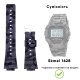 Ремешок для часов Skmei 1628CMGY Camo Gray, каучуковый браслет в цвете серый камуфляж