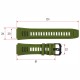 Ремешок Lemfo для смарт часов АК45 Army Green, каучуковый браслет 21.2 см