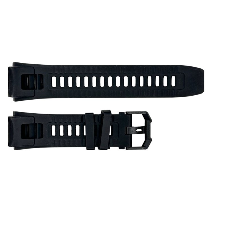 Ремінець Lemfo для смарт годинника АК45 Black, каучуковий браслет чорного кольору, 21.2 см
