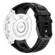 Ремінець Lemfo для смарт годинника АК45 Black, каучуковий браслет чорного кольору, 21.2 см