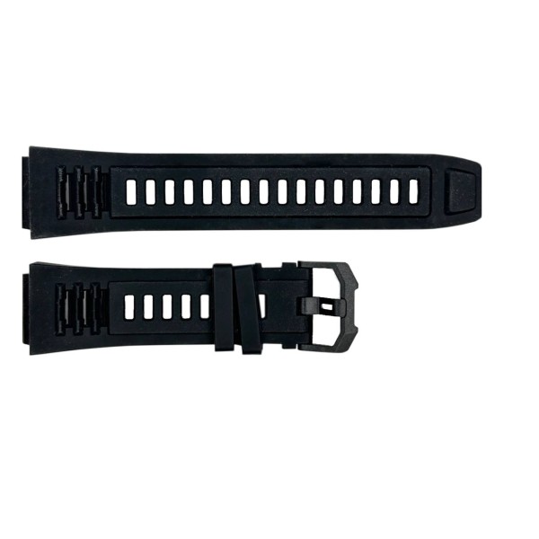 Ремінець Lemfo для смарт годинника АК45 Black, каучуковий браслет чорного кольору, 21.2 см