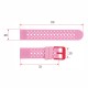 Ремешок Lemfo для смарт часов ALDT7 Pink, силиконовый розовый, длина 19.1 см (1051-0690)