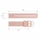 Ремешок Lemfo для смарт часов K26H Pink, розовый силиконовый браслет, длина 19.7 см