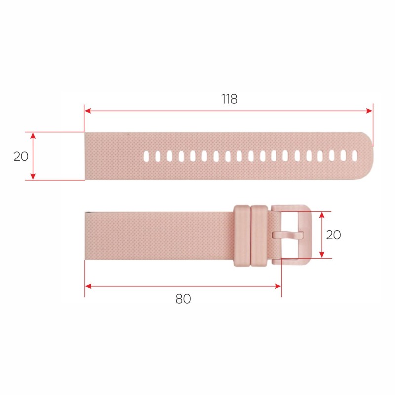 Ремешок для смарт часов Modfit Zoopex Pink (1051-0699) розовый силиконовый