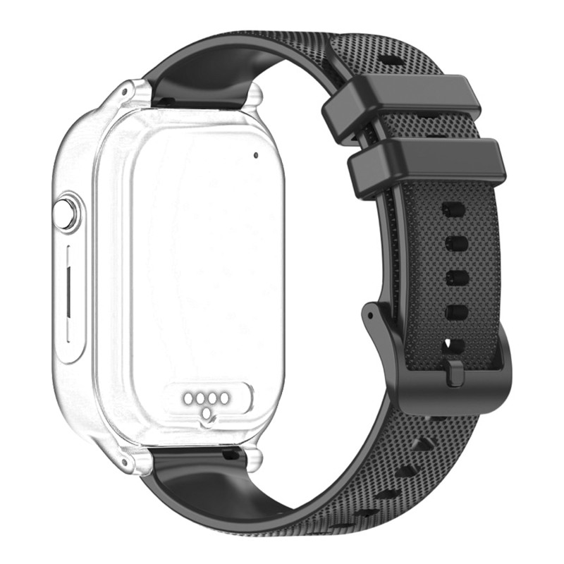 Силіконовий ремінець Lemfo для смарт годинника K26H Black (1051-0700) довжина 19.7 см чорний