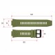 Ремешок для смарт часов Modfit Armor Army Green (1051-0706) силиконовый зеленый
