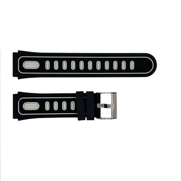 Ремешок Lemfo для смарт часов DF91 Black, силиконовый черно-серый (1051-0711)