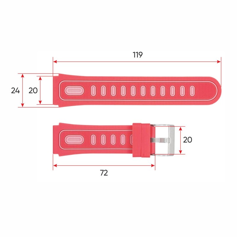 Ремінець для смарт годинника Lemfo DF91 Pink силіконовий рожевий 19 см