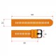 Ремешок для смарт часов Modfit Base T2 Orange (1051-0718) силиконовый оранжевый