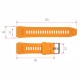 Силиконовый ремешок Lemfo для смарт часов K59 Orange (1051-0741) оранжевый 21.1 см