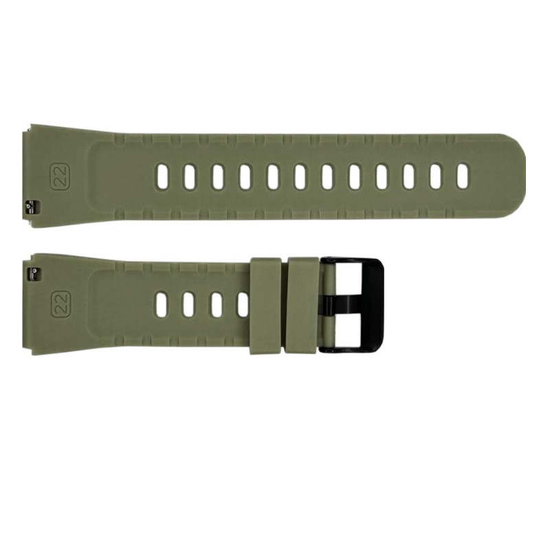 Ремешок Lemfo для смарт часов K55 Army Green, силиконовый браслет 21 см, цвет Зеленый