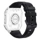 Ремешок Lemfo для смарт часов K55 Black силиконовый черный (1051-0749)