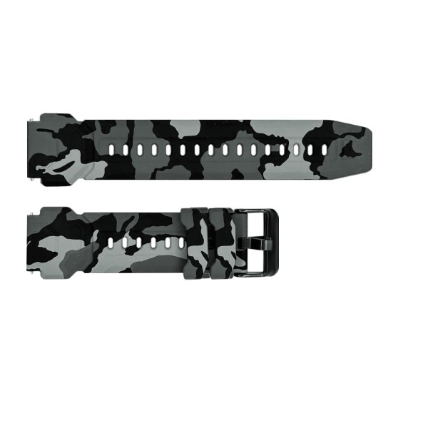Ремінець Lemfo для смарт годинника C20 Camo Grey силіконовий камуфляжний 20.3 см