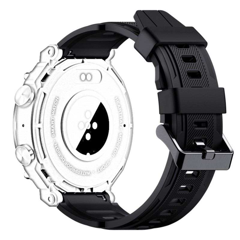 Ремешок Lemfo для смарт часов Sniper Plus Black, черный силиконовый браслет 20.7 см