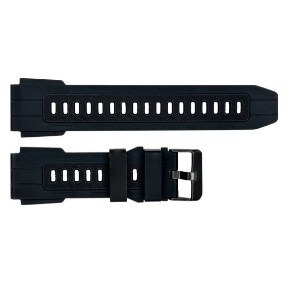 Ремешок Lemfo для смарт часов Sniper Plus Black, черный силиконовый браслет 20.7 см