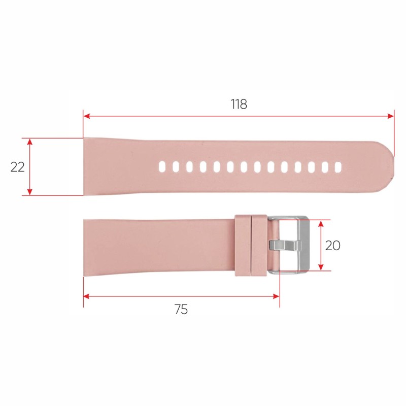 Силиконовый ремешок Lemfo для смарт часов ZL02D Pink (1051-0775) розовый