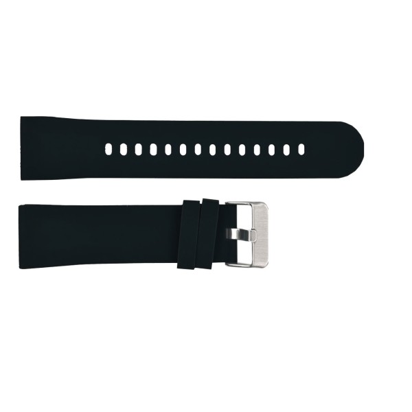 Ремешок Lemfo для смарт часов ZL02D Black, силиконовый черный браслет (1051-0784)