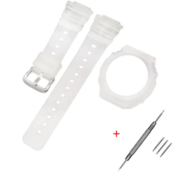 Комплект ремешок и безель Casio accessories для G-Shock GA-2100 полупрозрачный каучук 1051-0808