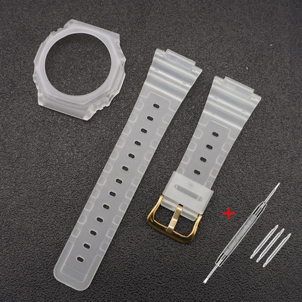 Комплект ремешок и безель Casio accessories для G-Shock GA-2100/GA-2110 полупрозрачный (1051-0810)