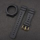 Ремешок и безель Casio accessories для G-Shock GA-2100/GA-2110 Black GD черный каучуковый