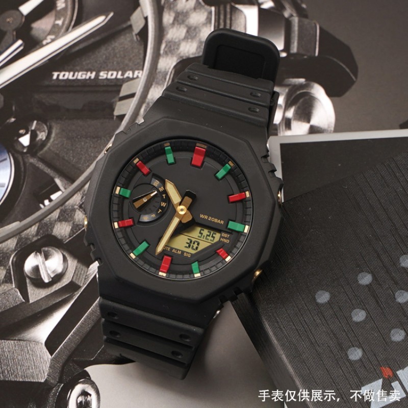 Ремешок и безель Casio accessories для G-Shock GA-2100/GA-2110 Black GD черный каучуковый