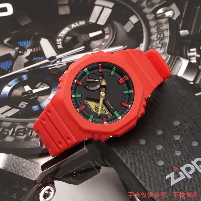 Комплект Casio accessories ремешок и безель для Casio G-Shock GA-2100 красный каучук (1051-0816)