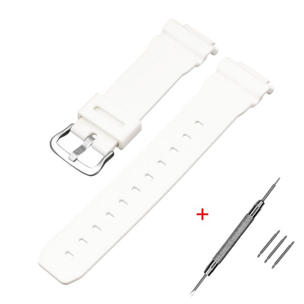 Ремінець для Casio G-Shock DW-6900 White SI білий поліуретановий (1051-0818)