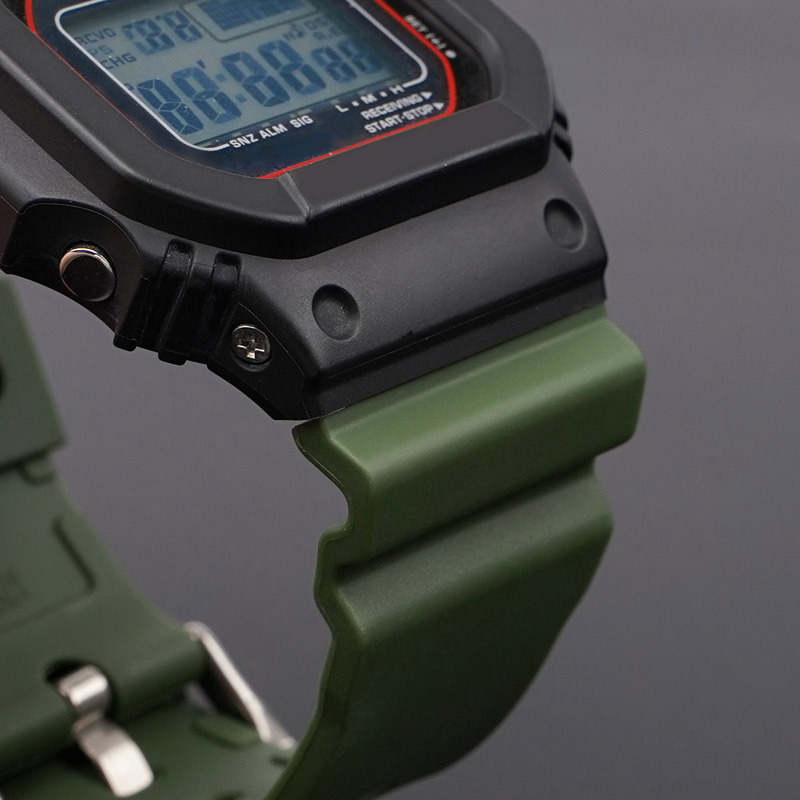 Ремінець для Casio G-Shock DW-6900 Red BK червоний поліуретановий (1051-0832)