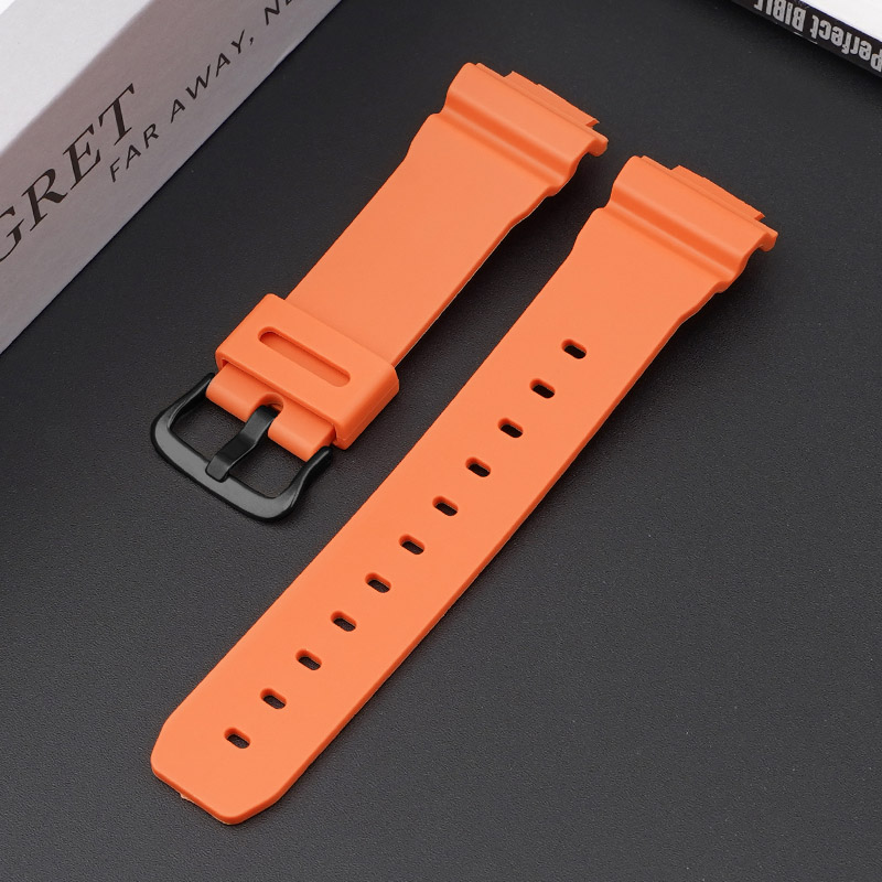 Ремешок для часов Casio G-Shock DW-6900 Orange BK оранжевый полиуретановый 20.4 см